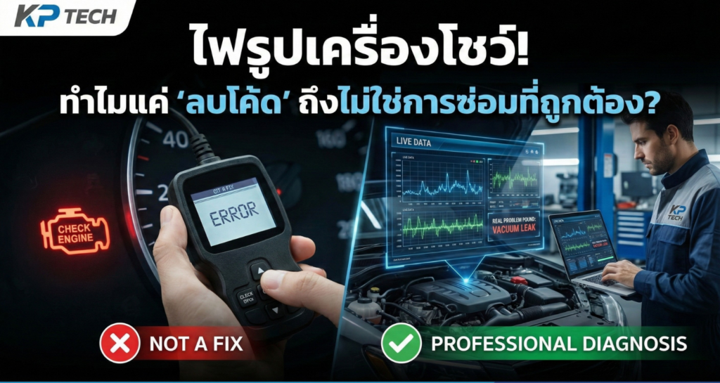 ไฟรูปเครื่องโชว์ ทำไมแค่ ลบโค้ด ถึงไม่ใช่การซ่อมที่ถูกต้อง